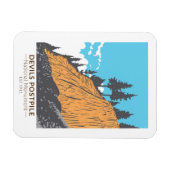 Magnet Flexible Devils Postpile Monument National Vintage (Horizontal)