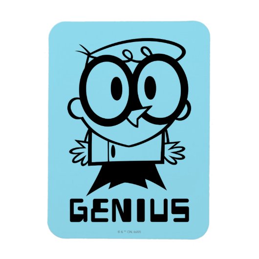 Magnet Flexible Dexter "Genius" Outline Graphic (Vertical)