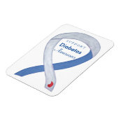 Magnet Flexible Diabète Sensibilisation Ruban Art sur mesure Frigo (Côté Gauche)