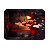 Magnet Flexible Diable Femme En Rouge (Horizontal)