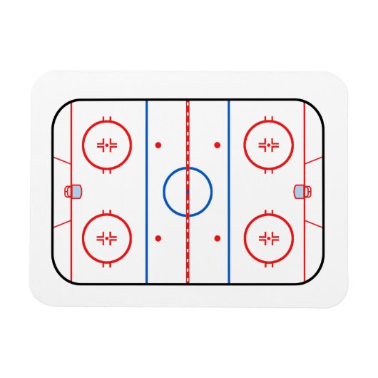 Magnet Flexible Diagramme de la patinoire Hockey Jeu Compagnon (Horizontal)