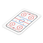 Magnet Flexible Diagramme de la patinoire Hockey Jeu Compagnon (Côté Gauche)