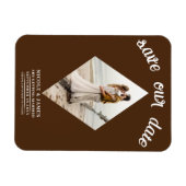 Magnet Flexible Diamant Brown foncé photo mariage Enregistrer la d (Horizontal)