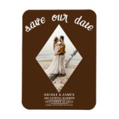 Magnet Flexible Diamant Brown foncé photo mariage Enregistrer la d (Vertical)