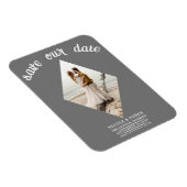 Magnet Flexible Diamant gris foncé photo mariage Enregistrer la da (Côté Droit)