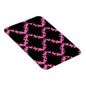 Magnet Flexible diamant noir rose chaud mod damé (Côté Droit)