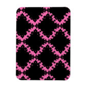 Magnet Flexible diamant noir rose chaud mod damé (Vertical)