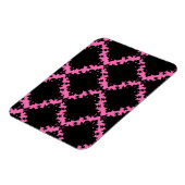 Magnet Flexible diamant noir rose chaud mod damé (Côté Gauche)