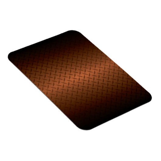 Magnet Flexible Diamondplate Look Motif noir à fond de cuivre (Côté Droit)