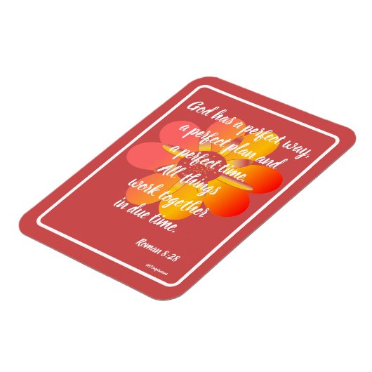 Magnet Flexible Dieu a une manière parfaite Roman 8:28 Card (Côté Gauche)