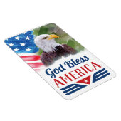 Magnet Flexible Dieu bénisse l'Amérique avec son drapeau (Côté Droit)