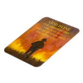 Magnet Flexible Dieu Bénisse Nos Pompiers Feu de Feu (Côté Gauche)