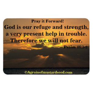 Magnet Flexible Dieu est notre refuge Bible Citation