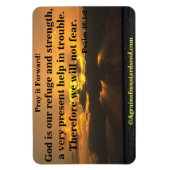 Magnet Flexible Dieu est notre refuge Bible Citation (Vertical)