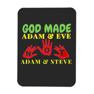 Magnet Flexible Dieu fait Adam et Eve Pas Adam et Steve