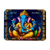 Magnet Flexible Dieu l'éléphant bleu coloré de Ganesh (Horizontal)