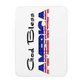 Magnet Flexible Dieu patriotique bénit l'Amérique (Vertical)