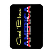 Magnet Flexible Dieu patriotique bénit l'Amérique (Vertical)