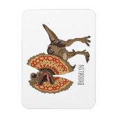 Magnet Flexible Dilophosaurus dessin animé (Vertical)