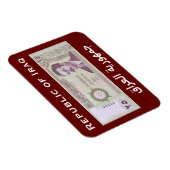 Magnet Flexible Dinar irakien avec Saddam Hussein (Côté Droit)