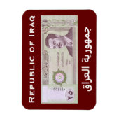 Magnet Flexible Dinar irakien avec Saddam Hussein (Vertical)