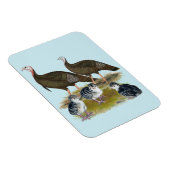 Magnet Flexible Dindes Famille Sauvage de l'Est (Côté Droit)