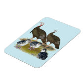Magnet Flexible Dindes Famille Sauvage de l'Est (Côté Gauche)