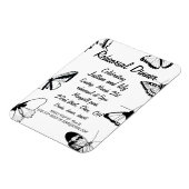 Magnet Flexible Dîner de répétition des papillons noirs et blancs (Côté Gauche)