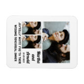 Magnet Flexible Dîner de répétition mariage personnalisé 3 Collage (Horizontal)