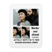 Magnet Flexible Dîner de répétition mariage personnalisé 3 Collage (Vertical)