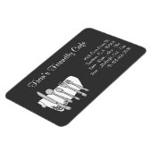 Magnet Flexible Dinnerware Restaurant Black White Custom Magnat (Côté Gauche)