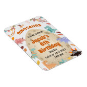 Magnet Flexible Dinosaur fête d'anniversaire avec gros Oeuf Dino (Côté Droit)