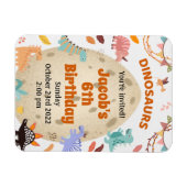 Magnet Flexible Dinosaur fête d'anniversaire avec gros Oeuf Dino (Horizontal)