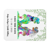 Magnet Flexible Dinosaur Mariage À Thème Enregistrer La Date (Horizontal)