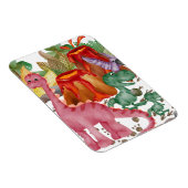 Magnet Flexible Dinosaure Cute Et Éruption Du Volcan (Côté Droit)
