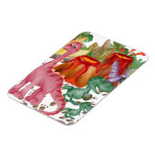 Magnet Flexible Dinosaure Cute Et Éruption Du Volcan (Côté Gauche)