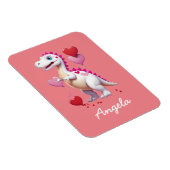 Magnet Flexible Dinosaure de la Saint Valentin blanc (Côté Droit)