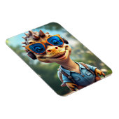 Magnet Flexible Dinosaure Extérieur Portant Un Casque| Carte (Côté Droit)