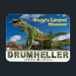 Magnet Flexible Dinosaure le plus grand du monde - Aimant frigo so<br><div class="desc">Situé à Drumheller,  Alberta,  Canada. C'est une attraction très populaire avec des milliers de visiteurs. Il est possible de monter dans la bouche du dinosaure.</div>