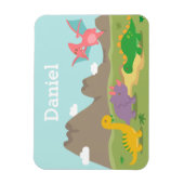 Magnet Flexible Dinosaures colorés mignons Pour les petits enfants (Vertical)