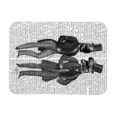 Magnet Flexible Dinosaures Hommes Sortent La Nuit (Horizontal)