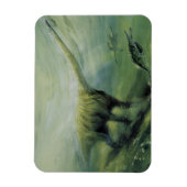 Magnet Flexible Dinosaures vintages, Brachiosaurus Nager dans l'oc (Vertical)