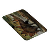 Magnet Flexible Dinosaures vintages, Stegosaurus, Queue avec Spike (Côté Droit)