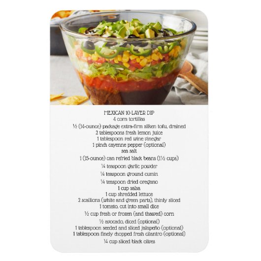 Magnet Flexible Dip mexicain à 10 couches (Vertical)