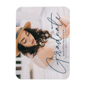 Magnet Flexible Diplômé de la marine moderne Script photo (Vertical)