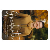 Magnet Flexible Diplômé de Script Moderne Simple Photo Graduation (Horizontal)