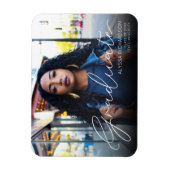 Magnet Flexible Diplômé et votre photo - Impression blanche avec f (Vertical)