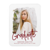 Magnet Flexible Diplôme photo du script de la Bourgogne de Preppy (Vertical)