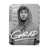 Magnet Flexible Diplôme photo en pointillé moderne (Vertical)