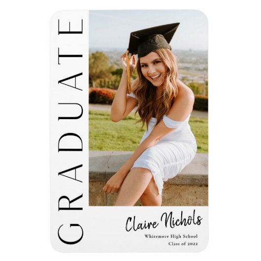 Magnet Flexible Diplôme Photo Vertical Moderne (Vertical)
